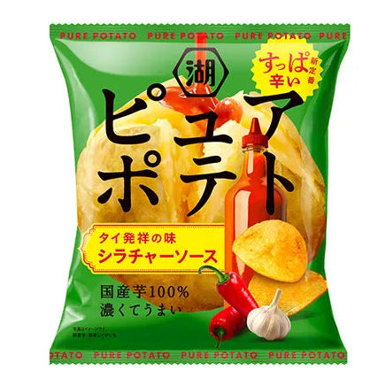 Koikeya Pure Potato Sriracha Sauce Thick-Cut Potato Chips 52g Koikeya
