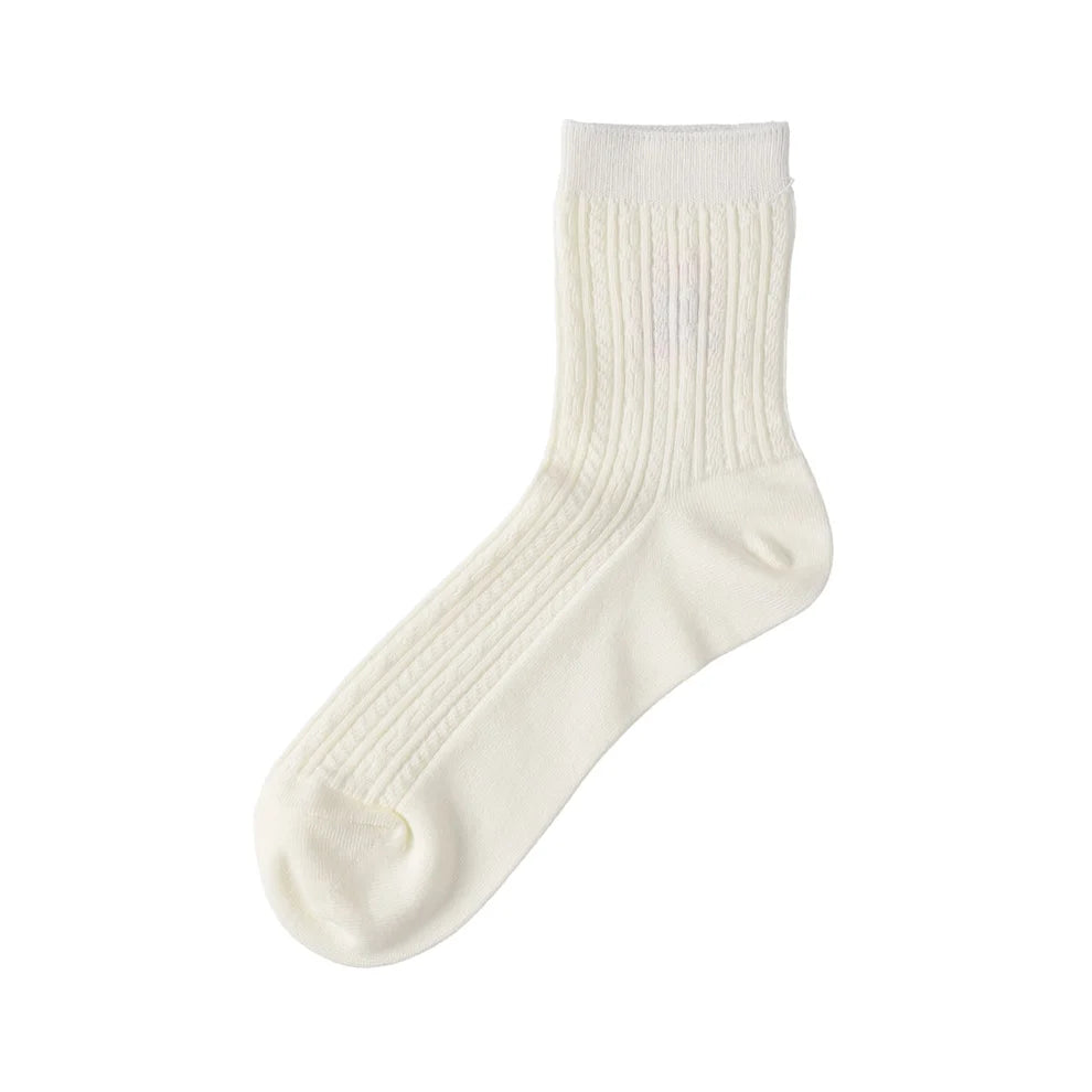 Kiki’s Delivery Service Jiji Cable-Knit Crew Socks – 23–25cm Studio Ghibli