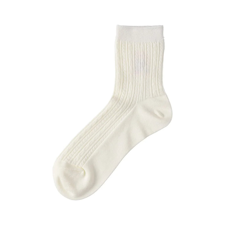 Kiki’s Delivery Service Jiji Cable-Knit Crew Socks – 23–25cm Studio Ghibli