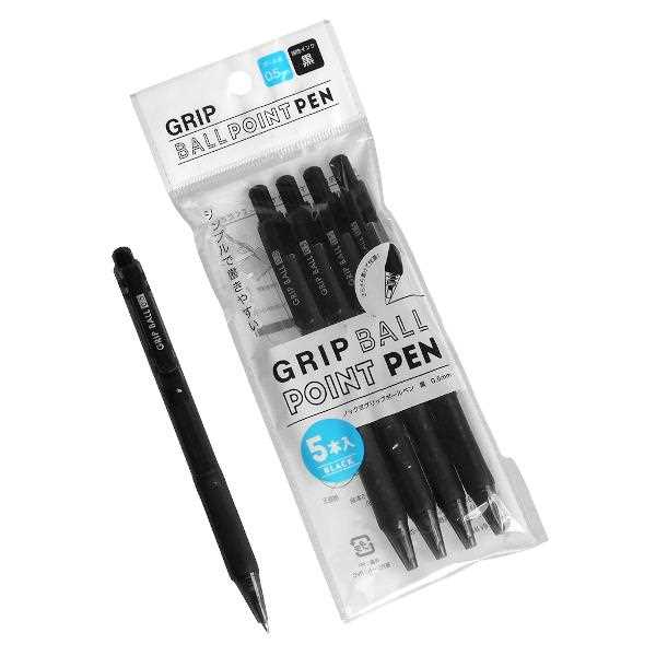 Knock type grip BP black 0.5MM 5P