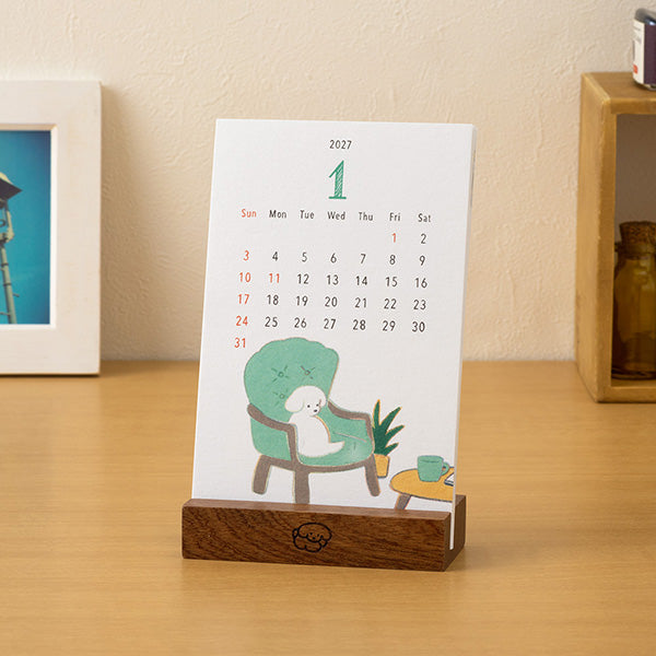 MIDORI 2027 Dog calendar box packaging detail
