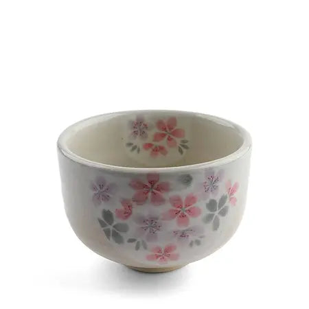 Matcha Bowl Mini Blue & Purple Flowers
