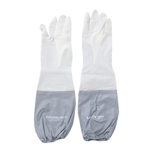 Non-slip long rubber gloves