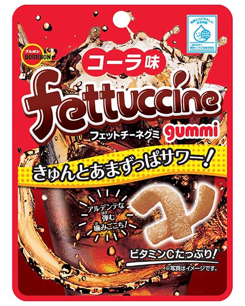 Bourbon Fettuccine Gummy Cola Flavor 50g package front
