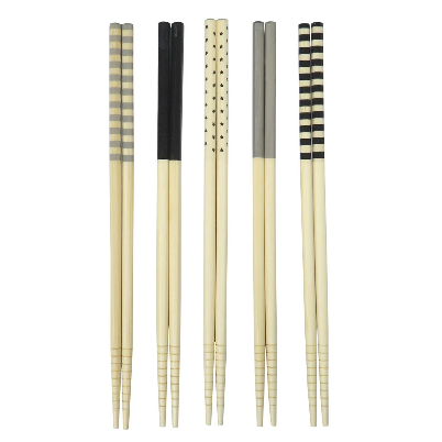Natural Bamboo Chopsticks Set (5 Pairs) – Minimal Japanese Style Yui mart