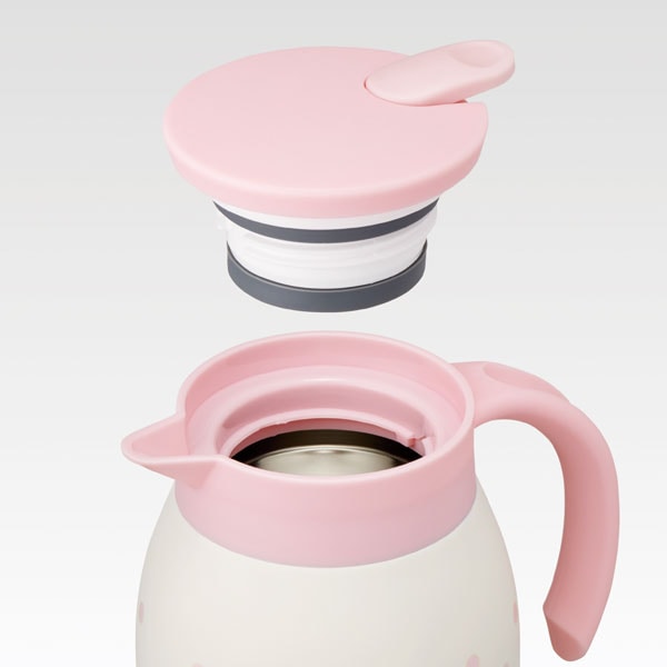 Skater Sumikko Gurashi stainless steel tabletop pot handle and lid detail