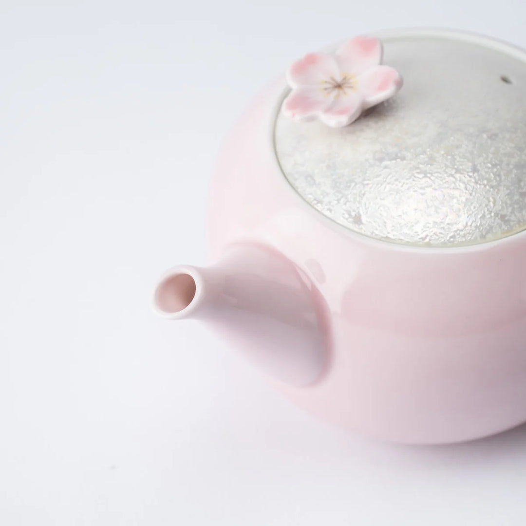 Tasei Kiln Pale Pink Iridescent Cherry Blossom Teapot – 225 ml Tasei Kiln