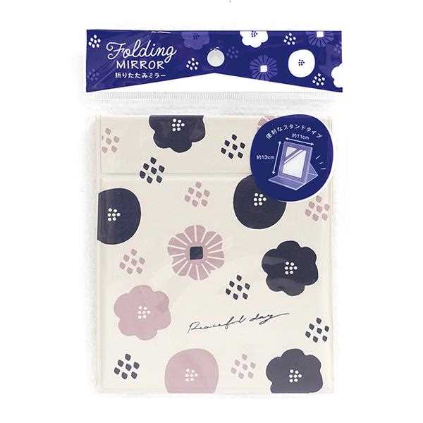 Folding mirror nordic flower 13×11cm