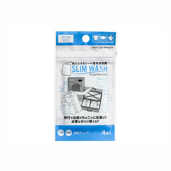 Sheet type laundry detergent slim wash 4P