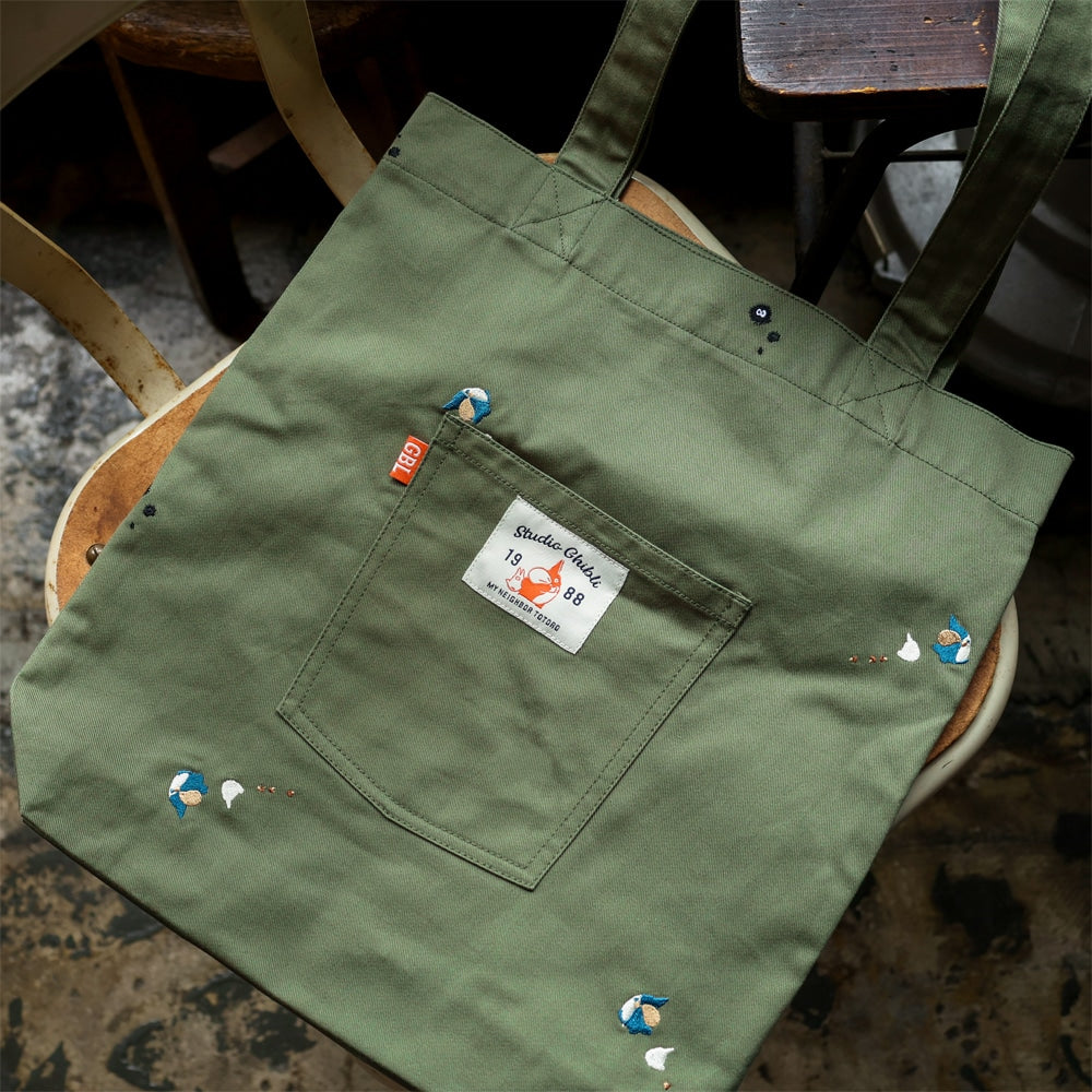 Studio Ghibli My Neighbor Totoro Embroidered Canvas Tote Bag GBL / Benelic