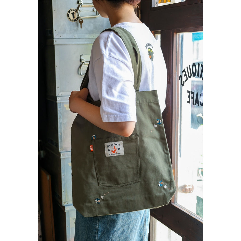 Studio Ghibli My Neighbor Totoro Embroidered Canvas Tote Bag GBL / Benelic