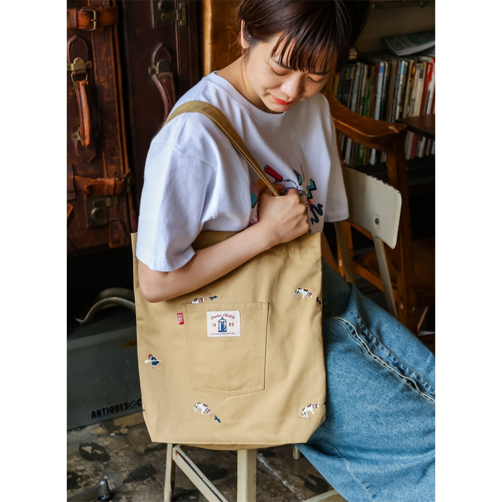 Studio Ghibli Kiki's Delivery Service Embroidered Canvas Tote Bag – Searching GBL / Benelic