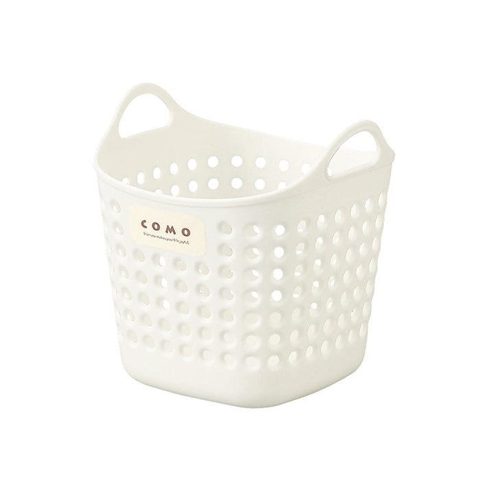 Inomata Como Mini Square Soft Storage Basket in white