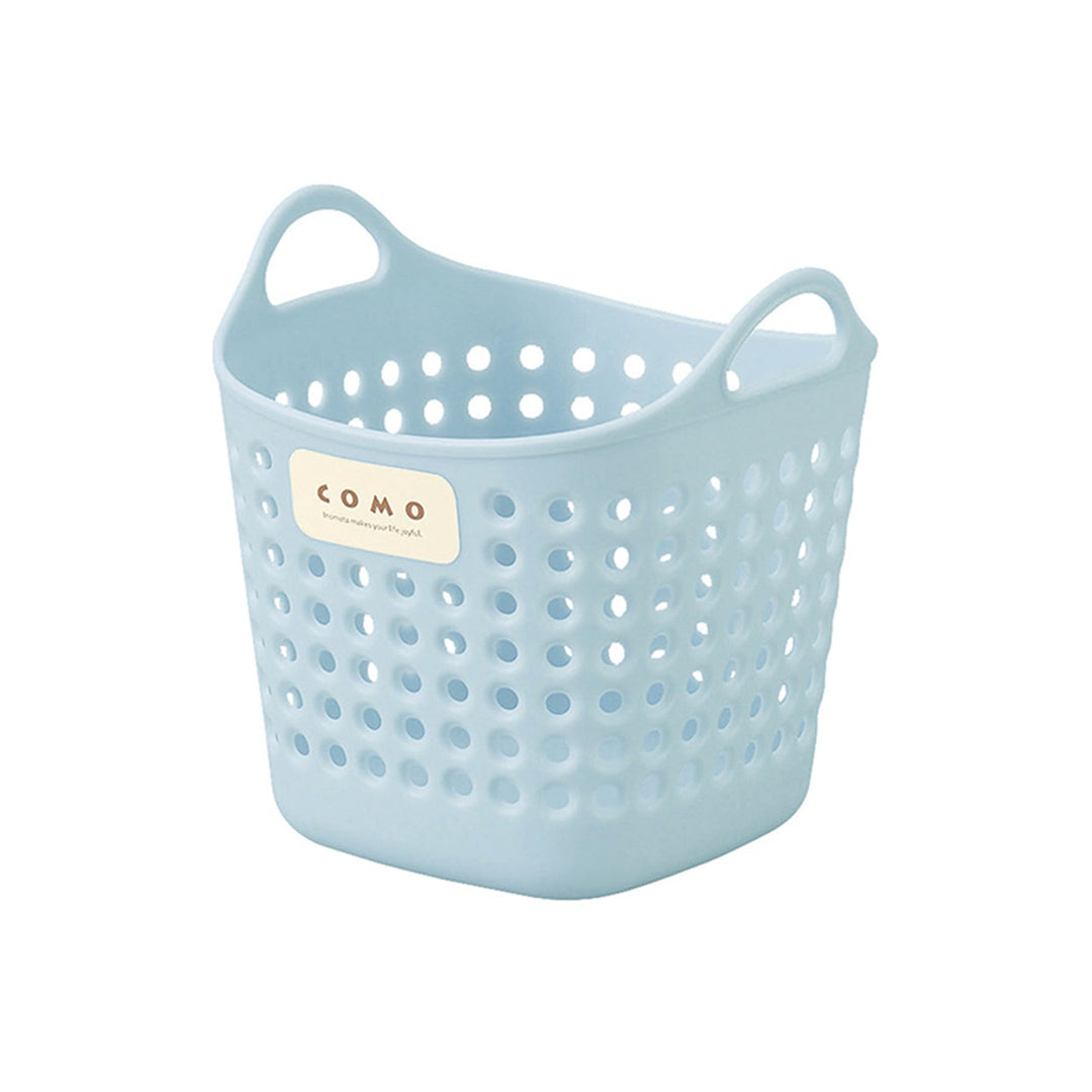 Inomata Como Mini Square Soft Storage Basket in blue