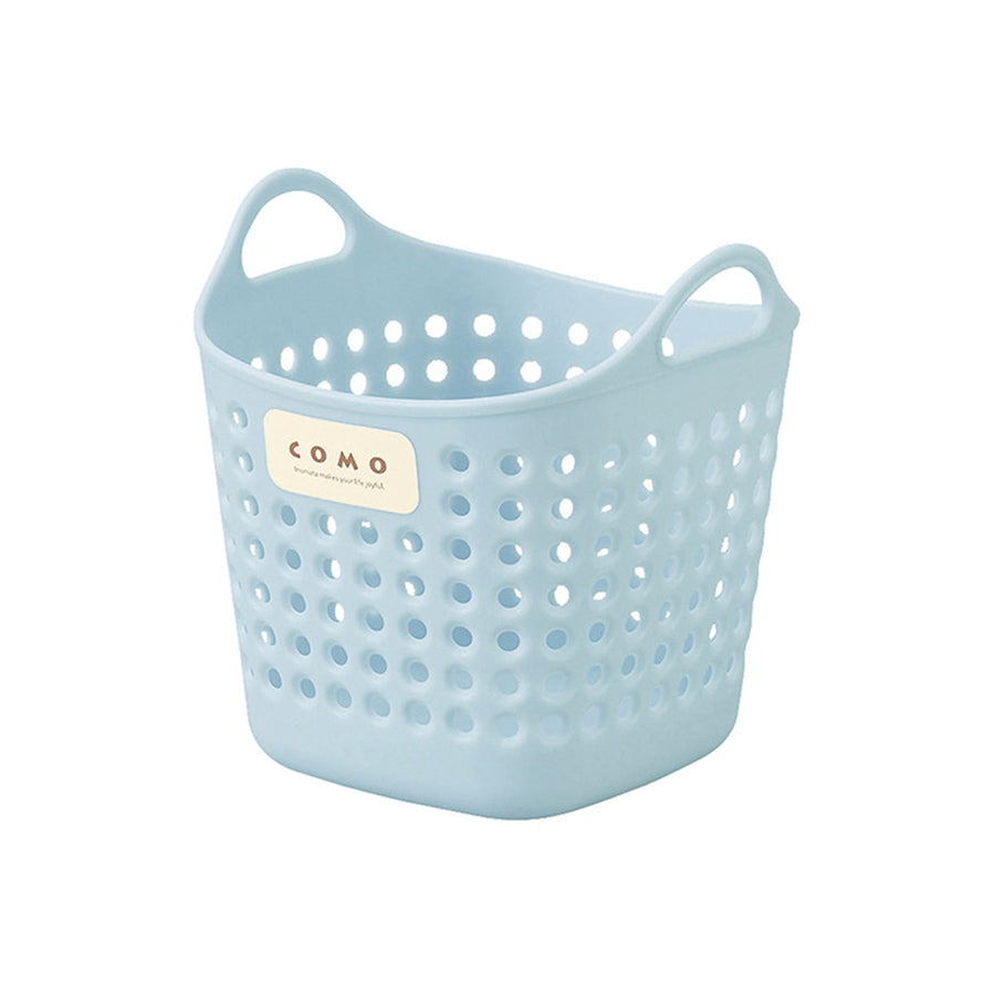 Inomata Como Mini Square Soft Storage Basket in blue