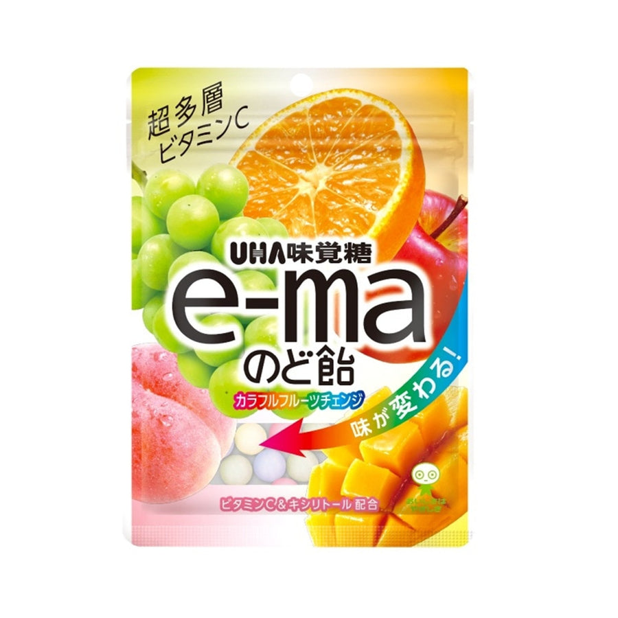 Yuhapipin E-Ma Throat Lozenge Colorful Fruit Change 50G Yui mart