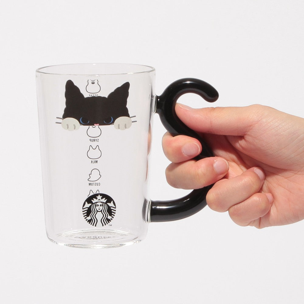 Starbucks Japan 2025 Halloween Heat-Resistant Cat Glass, 296ml
