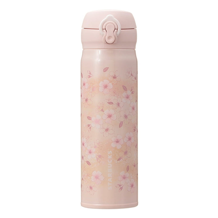Starbucks Japan Sakura 2026 Portable stainless steel water bottle, pink/beige, 500ml Yui mart