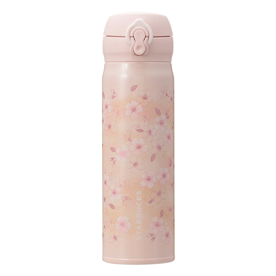 Starbucks Japan Sakura 2026 Portable stainless steel water bottle, pink/beige, 500ml Yui mart