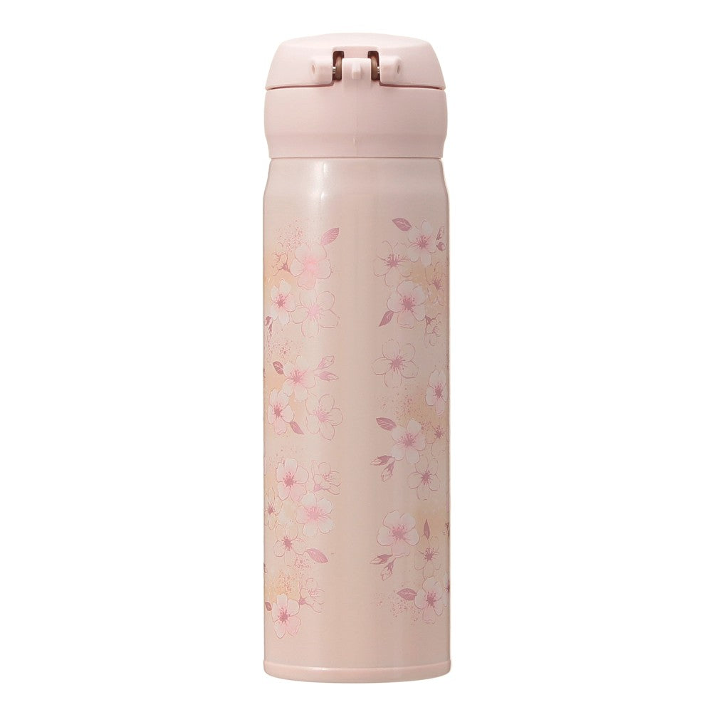 Starbucks Japan Sakura 2026 Portable stainless steel water bottle, pink/beige, 500ml Yui mart