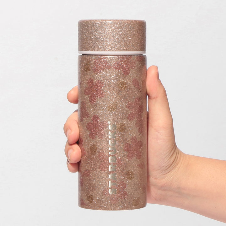 SAKURA2026 Stainless Steel Bottle Glitter Pink Beige 355ml Yui mart