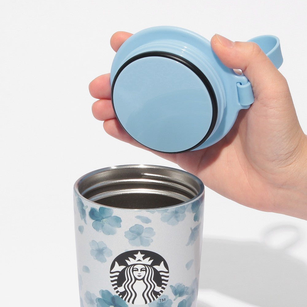 Starbucks Japan Sakura 2026 Stainless steel water bottle with strap, light blue, 355ml Yui mart