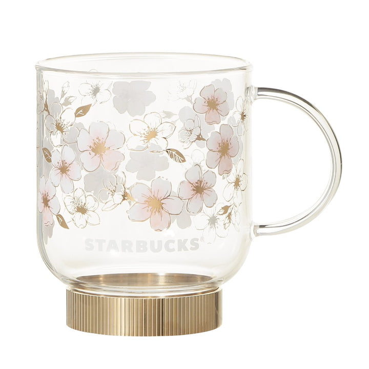 SAKURA2026 Heat-resistant Glass Cup, Gold, 355ml Yui mart