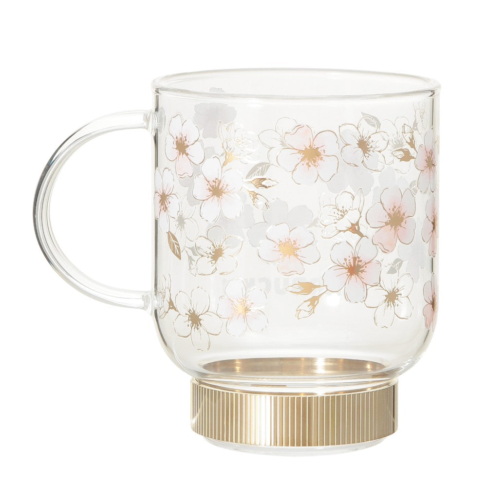 SAKURA2026 Heat-resistant Glass Cup, Gold, 355ml Yui mart