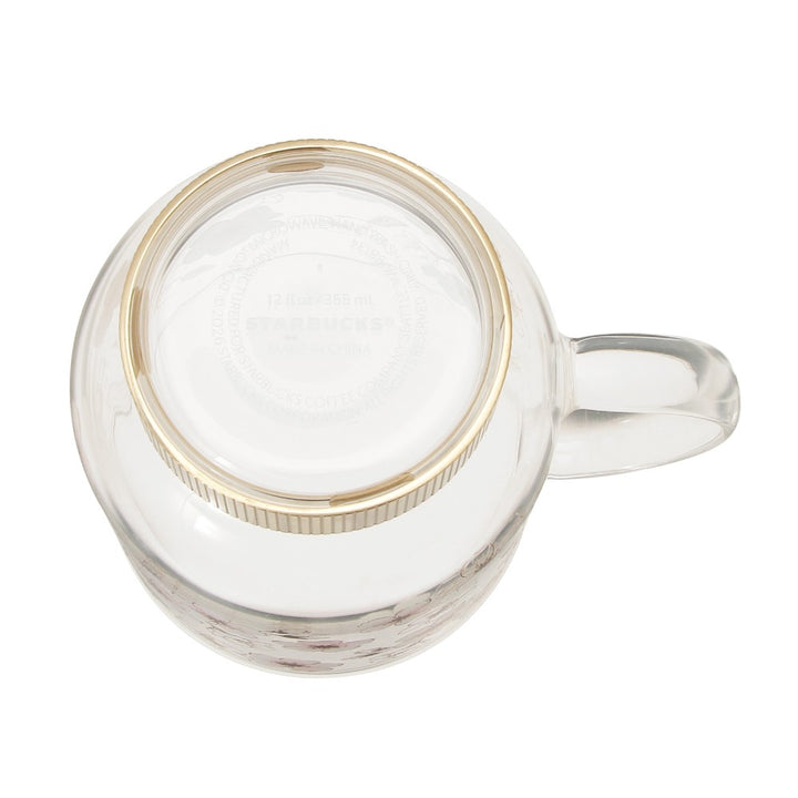 SAKURA2026 Heat-resistant Glass Cup, Gold, 355ml Yui mart
