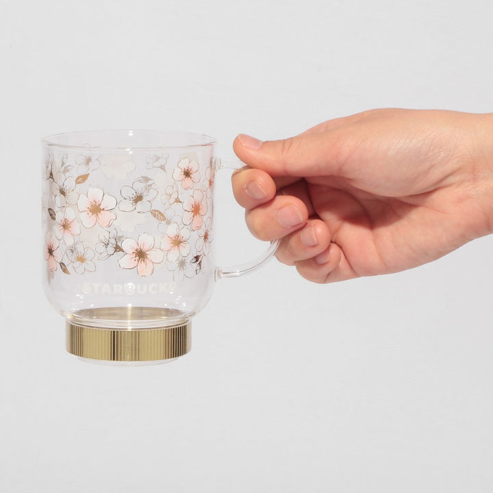 SAKURA2026 Heat-resistant Glass Cup, Gold, 355ml Yui mart