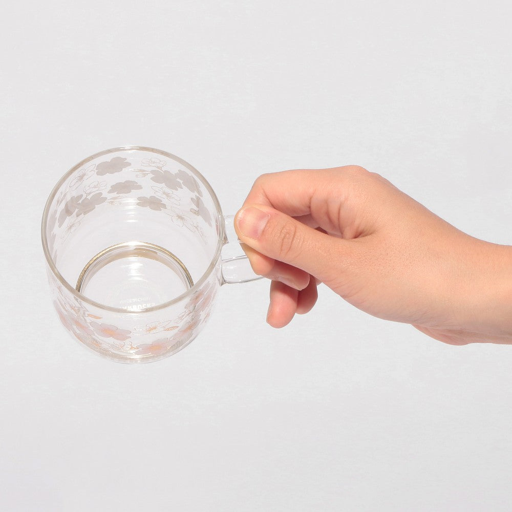 SAKURA2026 Heat-resistant Glass Cup, Gold, 355ml Yui mart