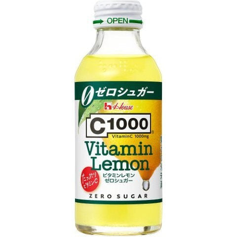 C1000 Vitamin Lemon Zero Sugar 140ml Japanese sparkling lemon drink bottle