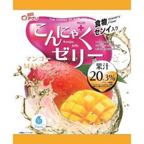Yukiguni Agri Konjac Jelly Mango Flavor, 6 pieces