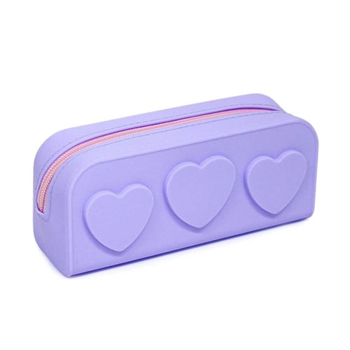 KDT Japan silicone heart pen case pastel purple 120799