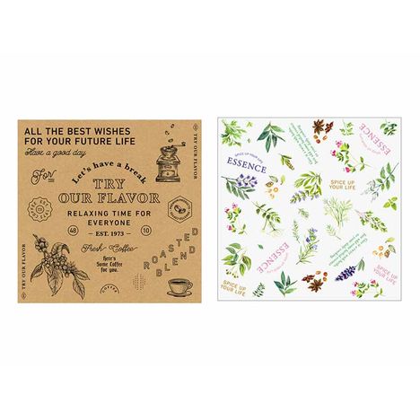 Amifa Botanical Café Wax Paper Sheets – 30 Pack Amifa