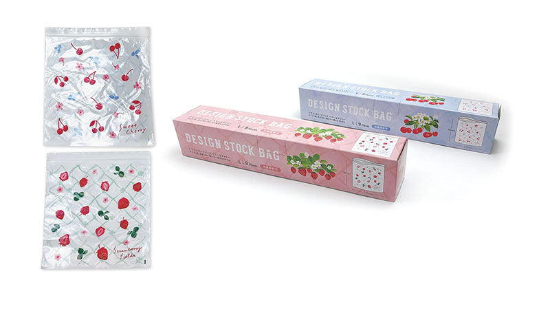 Amifa Berry and Cherry large design stock bags in Blue Cherry and Pink Strawberry