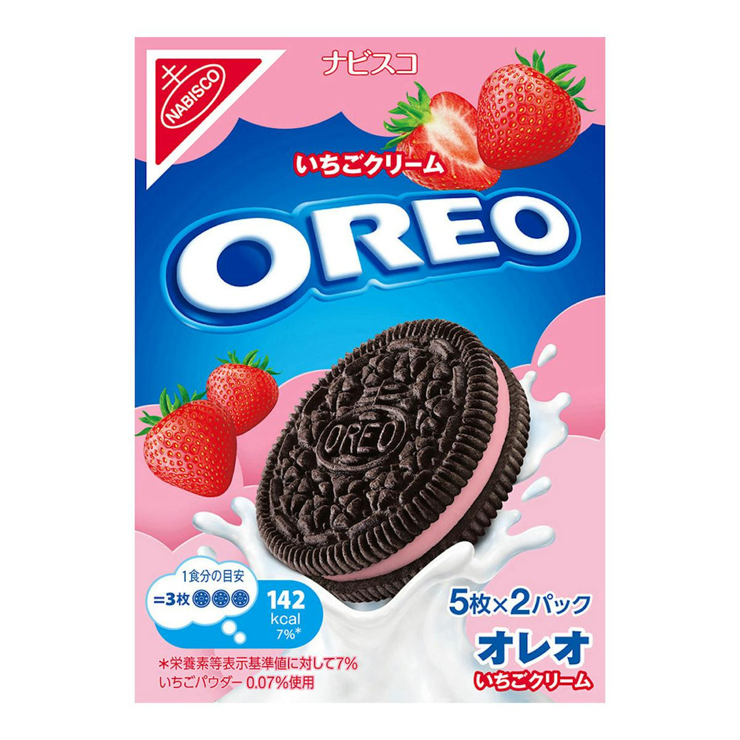 Oreo Strawberry Cream Cookies 10 Pieces front package