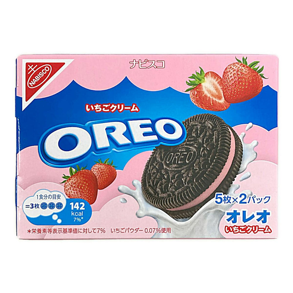 Oreo Strawberry Cream Cookies 10 Pieces back package