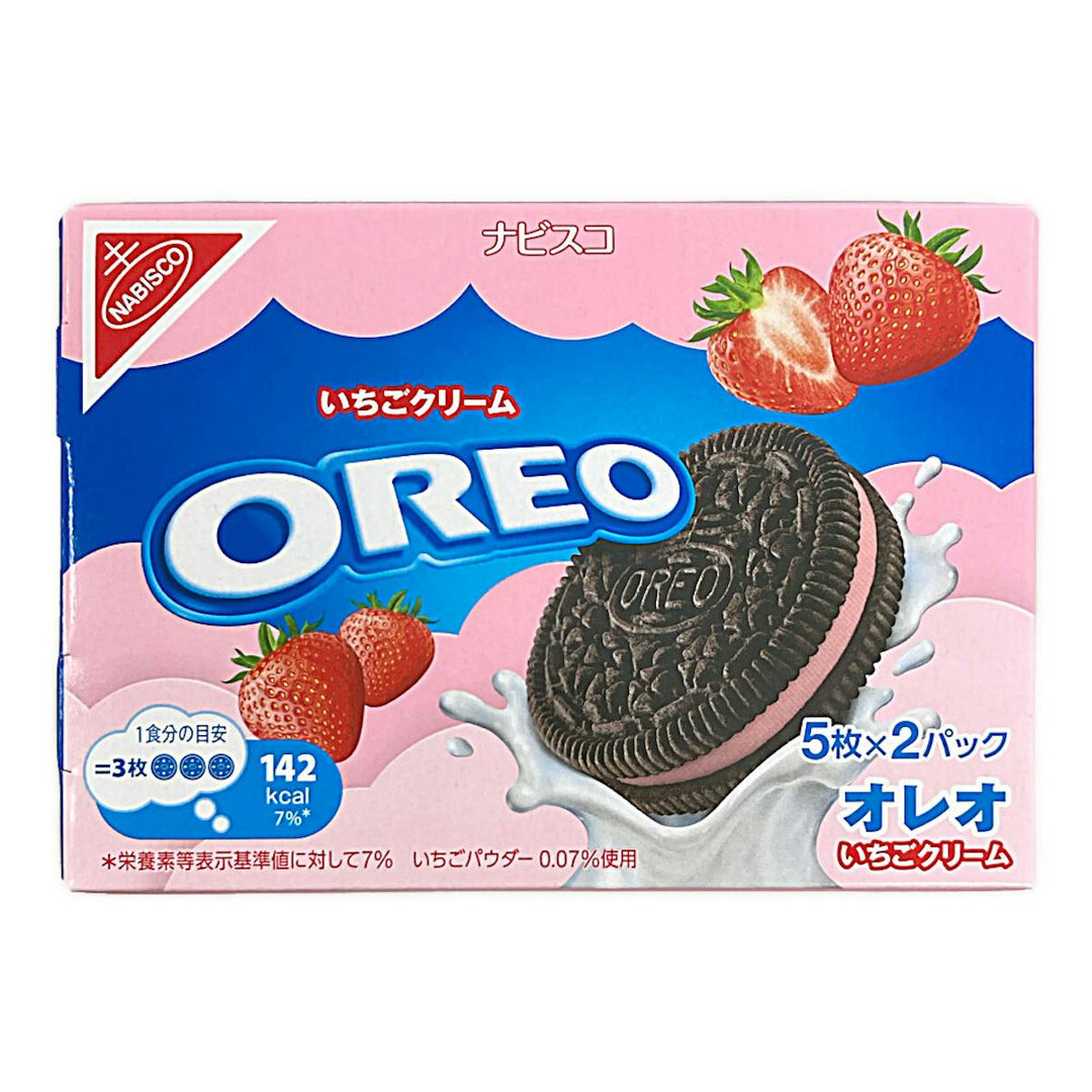 Oreo Strawberry Cream Cookies 10 Pieces back package