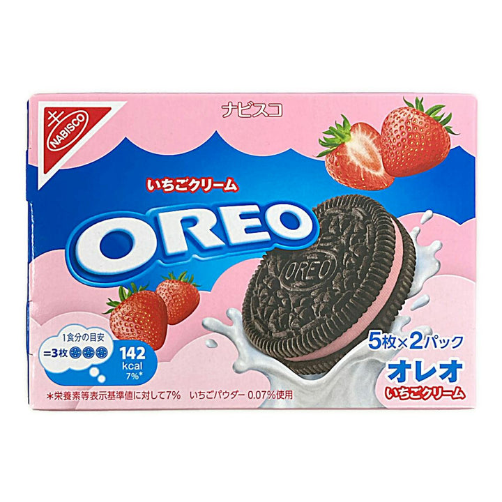 Oreo Strawberry Cream Cookies 10 Pieces back package