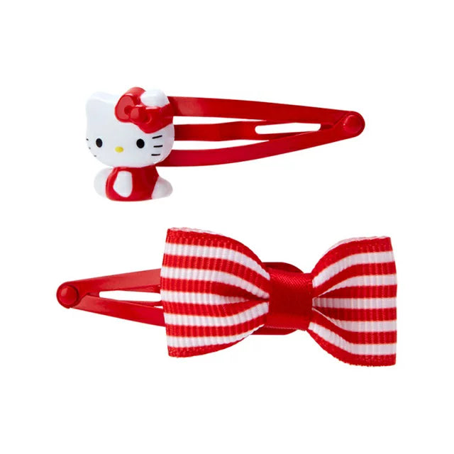 Sanrio Hello Kitty Iron Hairpin 2-Pack (Red Bow)