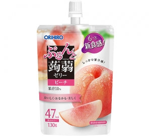 Orihiro Purunto Konjac Jelly Standing Pouch Peach 130g package image