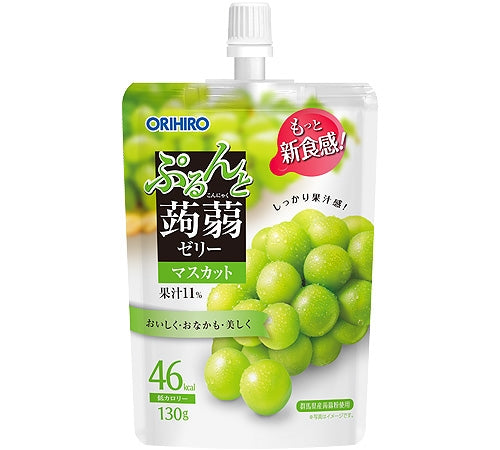 Orihiro Purunto Konjac Jelly Muscat 130g standing pouch front package