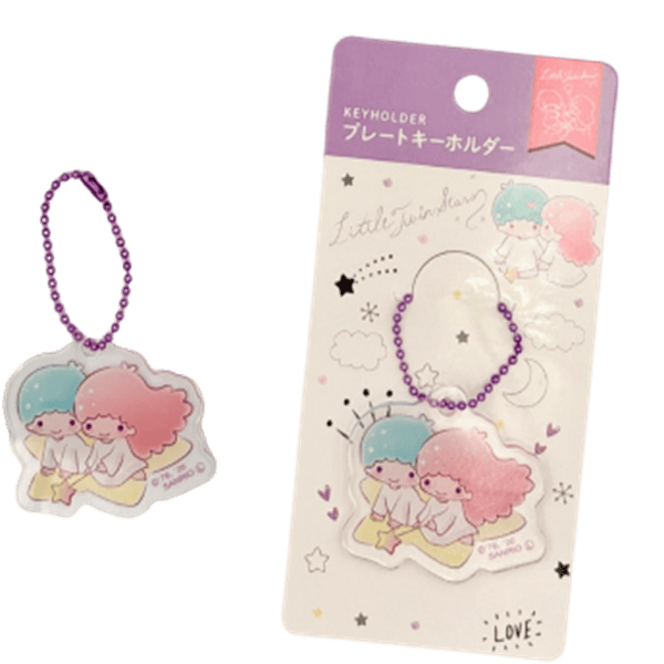 Sanrio Little Twin Stars Kiki Lala plate keyholder package