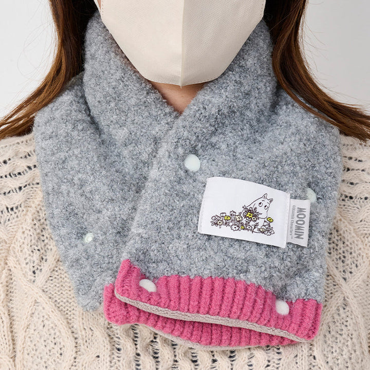 MOOMIN x macocca Moomin Patch Snood Tippet in Gray
