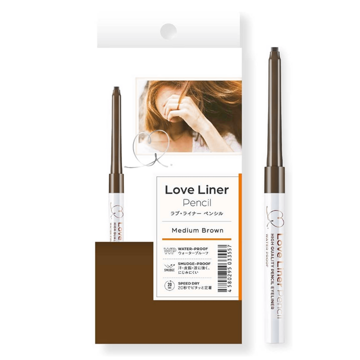 MSH Love Liner Cream Fit Pencil Eyeliner 0.1g Medium Brown Japanese waterproof pencil eyeliner