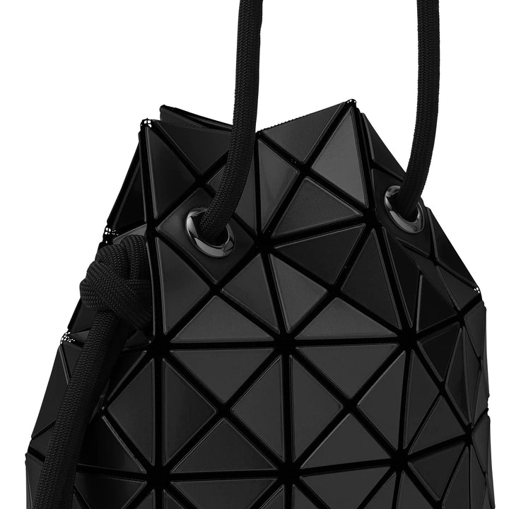 BAO BAO ISSEY MIYAKE WRING Black triangular panel drawcord detail