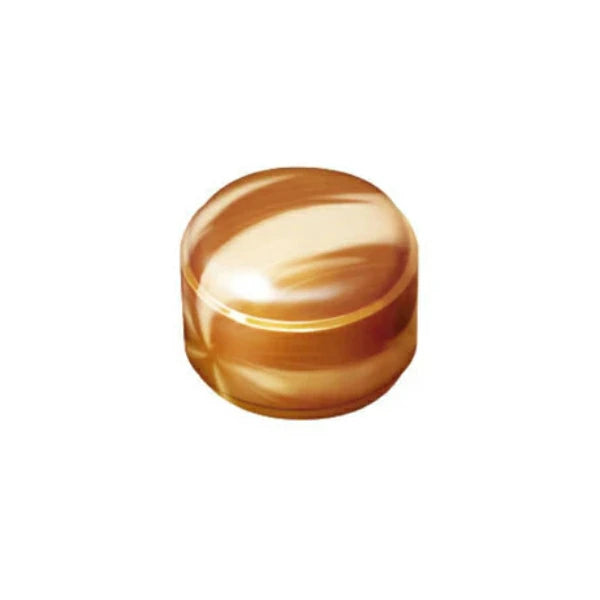 Kanro Golden Milk Cafe Latte hard candy piece close up