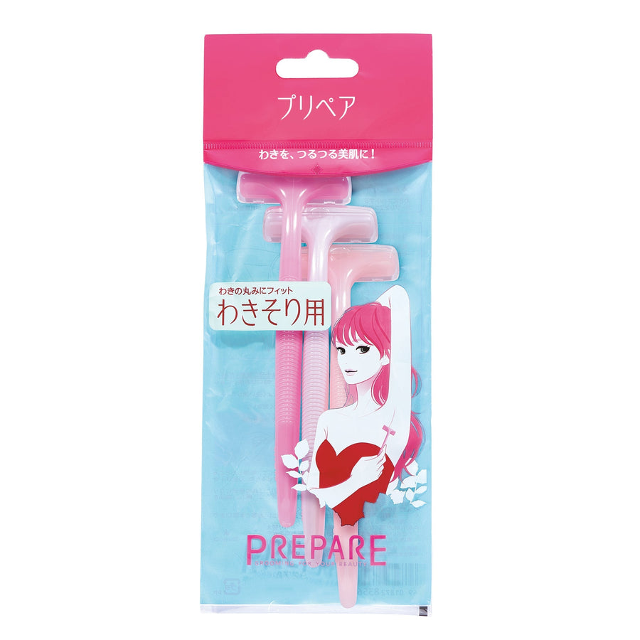 FineToday PREPARE underarm safety razors 3 count package front
