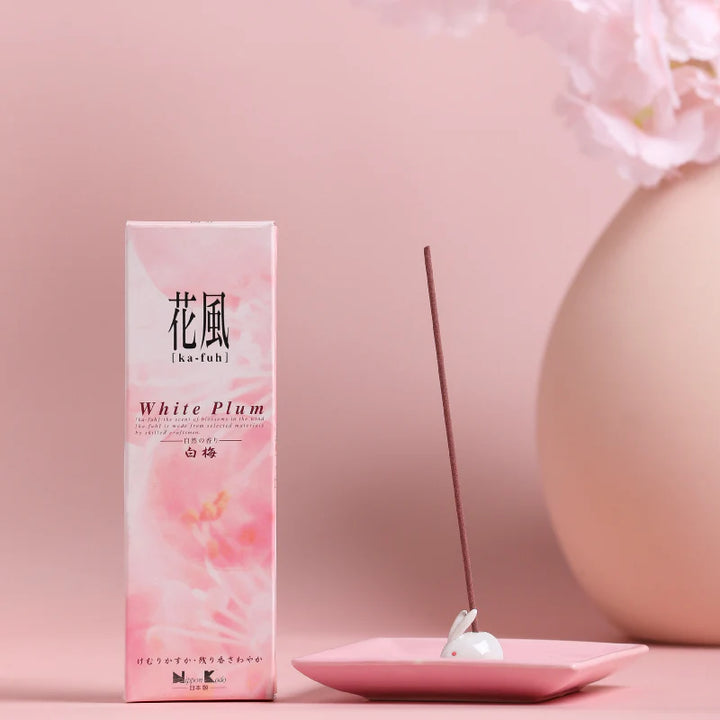 NipponKodo Japanese Incense Hall Flower Series Indoor Incense [White Plum] 60g